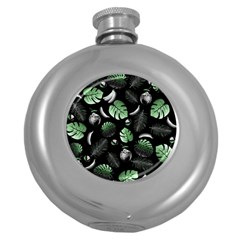 Tropical Pattern Round Hip Flask (5 Oz) by Valentinaart