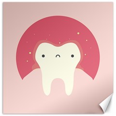 Sad Tooth Pink Canvas 20  X 20   by Mariart
