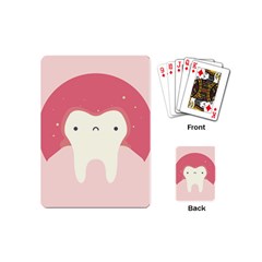 Sad Tooth Pink Playing Cards (mini)  by Mariart