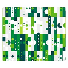 Generative Art Experiment Rectangular Circular Shapes Polka Green Vertical Double Sided Flano Blanket (small)  by Mariart