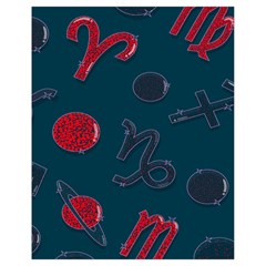 Zodiac Signs Planets Blue Red Space Drawstring Bag (small) by Mariart