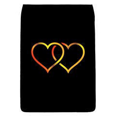 Heart Gold Black Background Love Flap Covers (l)  by Nexatart