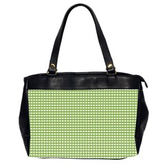 Gingham Check Plaid Fabric Pattern Office Handbags (2 Sides)  by Nexatart