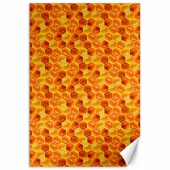Honeycomb Pattern Honey Background Canvas 20  X 30   by Nexatart