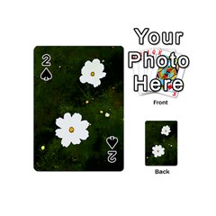 Daisies In Green Playing Cards 54 (mini)  by DeneWestUK
