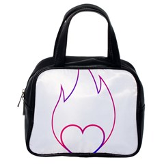 Heart Flame Logo Emblem Classic Handbags (one Side) by Nexatart