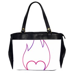 Heart Flame Logo Emblem Office Handbags (2 Sides)  by Nexatart