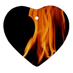 Fire Flame Pillar Of Fire Heat Ornament (heart) by Nexatart