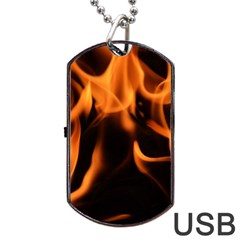 Fire Flame Heat Burn Hot Dog Tag Usb Flash (one Side) by Nexatart