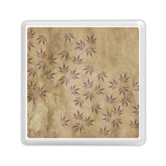 Parchment Paper Old Leaves Leaf Memory Card Reader (square) 