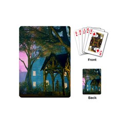 Background Forest Trees Nature Playing Cards (mini)  by Nexatart