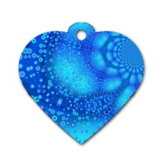 Bokeh Background Light Reflections Dog Tag Heart (two Sides) by Nexatart