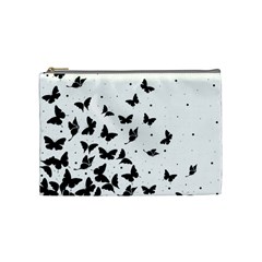 Butterfly Pattern Cosmetic Bag (medium)  by Valentinaart