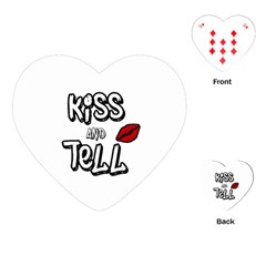 Kiss And Tell Playing Cards (heart)  by Valentinaart