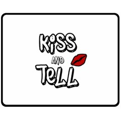 Kiss And Tell Double Sided Fleece Blanket (medium)  by Valentinaart