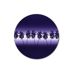 Tropical Sunset Rubber Round Coaster (4 Pack)  by Valentinaart