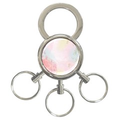 Watercolor Floral 3-ring Key Chains