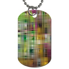 Woven Colorful Abstract Background Of A Tight Weave Pattern Dog Tag (two Sides) by Nexatart