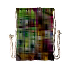 Woven Colorful Abstract Background Of A Tight Weave Pattern Drawstring Bag (small) by Nexatart