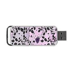Floral Pattern Background Portable Usb Flash (one Side) by Nexatart