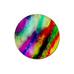 Colorful Abstract Paint Splats Background Magnet 3  (round)