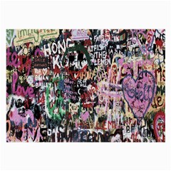 Graffiti Wall Pattern Background Large Glasses Cloth (2-side)