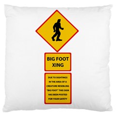 Bigfoot Large Flano Cushion Case (two Sides) by Valentinaart