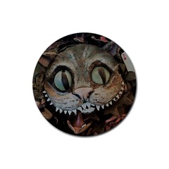 Cheshire Cat Rubber Round Coaster (4 Pack)  by KAllan