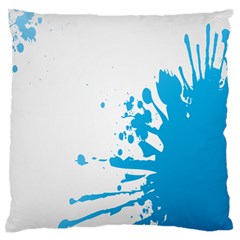 Blue Stain Spot Paint Large Flano Cushion Case (two Sides) by Mariart