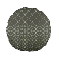 Circles Grey Polka Standard 15  Premium Flano Round Cushions by Mariart