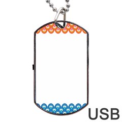 Fish Scales Dragon Circle Dog Tag Usb Flash (one Side) by Mariart