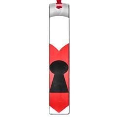 Heart Padlock Red Love Large Book Marks by Mariart