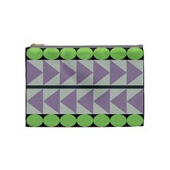 Shapes Patchwork Circle Triangle Cosmetic Bag (medium)  by Mariart
