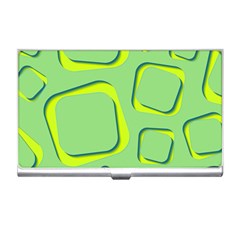 Shapes Green Lime Abstract Wallpaper Business Card Holders by Mariart