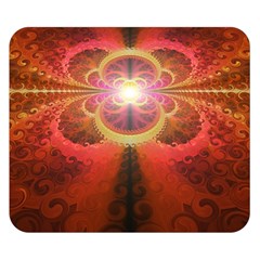 Liquid Sunset, A Beautiful Fractal Burst Of Fiery Colors Double Sided Flano Blanket (small) 