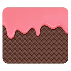 Ice Cream Pink Choholate Plaid Chevron Double Sided Flano Blanket (small)  by Mariart