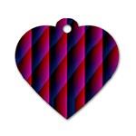 Photography Illustrations Line Wave Chevron Red Blue Vertical Light Dog Tag Heart (Two Sides)