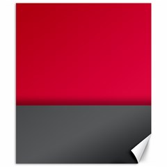 Red Gray Flag Line Horizontal Canvas 8  X 10  by Mariart