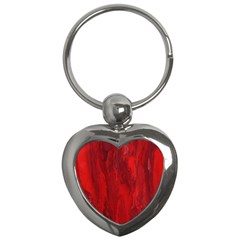 Stone Red Volcano Key Chains (heart)  by Mariart