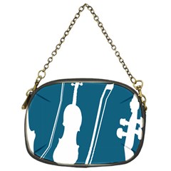 Violin Music Blue Chain Purses (one Side)  by Mariart