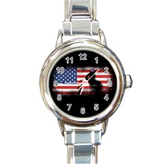 Honor Our Heroes On Memorial Day Round Italian Charm Watch by Catifornia