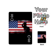 Honor Our Heroes On Memorial Day Playing Cards 54 (mini)  by Catifornia