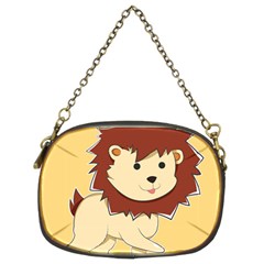 Happy Cartoon Baby Lion Chain Purses (two Sides)  by Catifornia