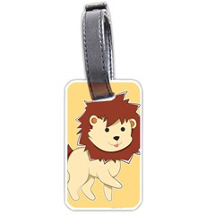 Happy Cartoon Baby Lion Luggage Tags (one Side)  by Catifornia