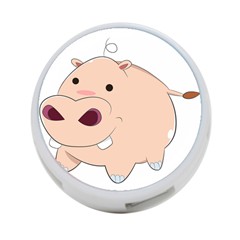 Happy Cartoon Baby Hippo 4-port Usb Hub (two Sides)  by Catifornia