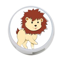 Happy Cartoon Baby Lion 4-port Usb Hub (two Sides)  by Catifornia