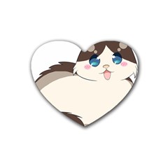 Ragdoll Cat For Life Heart Coaster (4 Pack)  by Catifornia