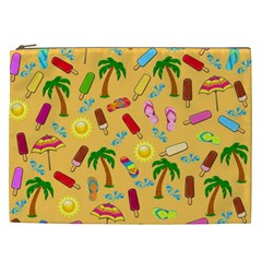 Beach Pattern Cosmetic Bag (xxl)  by Valentinaart