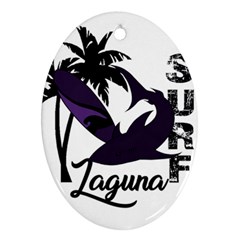 Surf - Laguna Ornament (oval) by Valentinaart