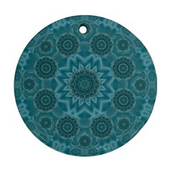 Wood And Stars In The Blue Pop Art Ornament (round)